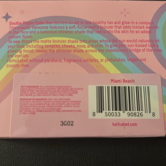 Half Caked Double Dipper Color Duo Miami Beach .20 Oz Palette - NEW* - Picture 7 of 7